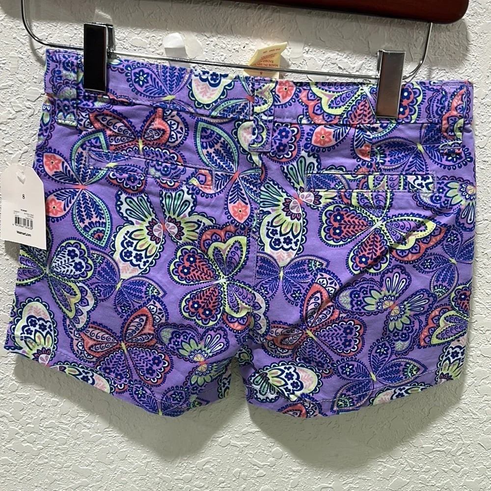Copper key & Faded glory green & floral purple girls size 8 GUC..